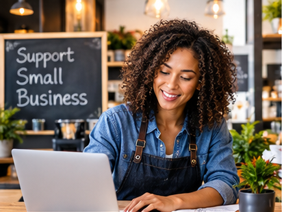Small business owner exploring financing options to grow her business